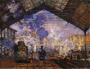 Claude Monet Gare Saint-Lazare painting